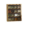 Natural Bamboo Spice Rack 16 Cans Can Be Placed Flat Upright Or Wall Mounted