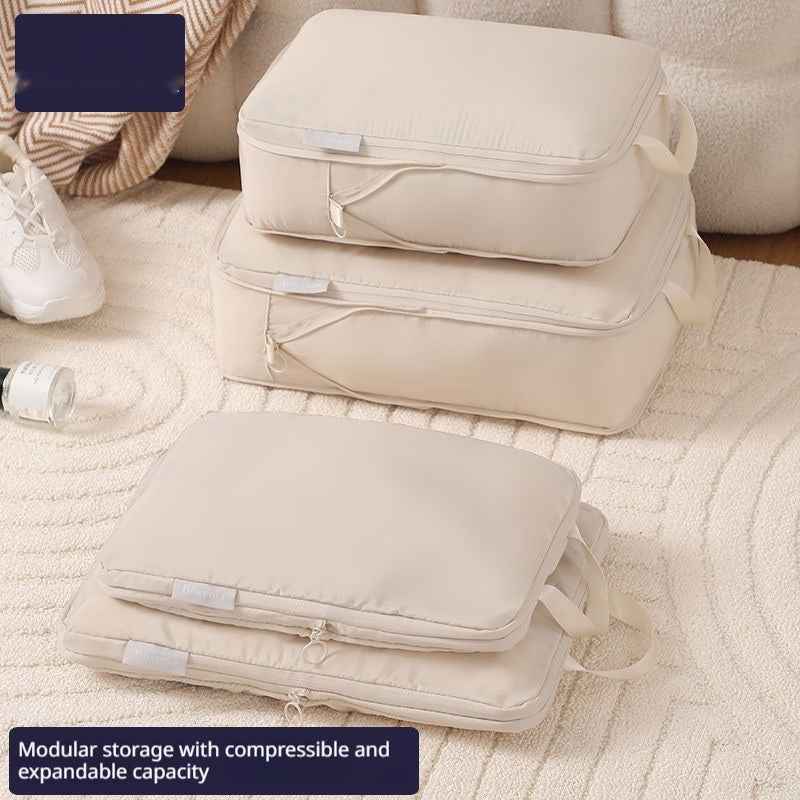 Compressible Travel Storage Bags Set - 6-Piece Luggage Organizers For Compartmentalized Packing Cubes