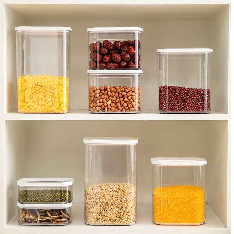 Square Stackable Refrigerator Storage Tank Plastic Household